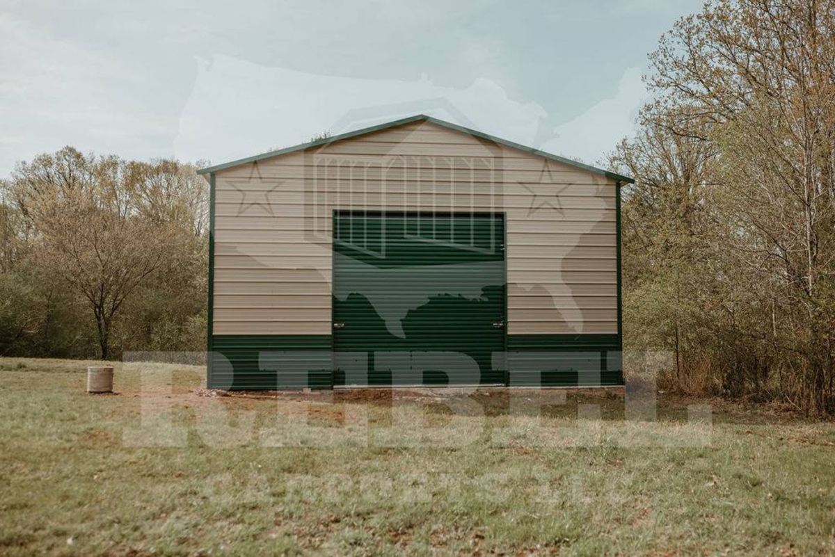 Bearnstein 24x30x12 Garage Rebel Carports LLC Collection