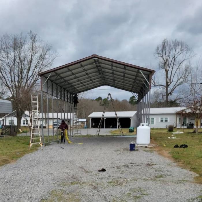 Pritchard 22x40x14 Camper Carport | Rebel Carports LLC Gallery Image