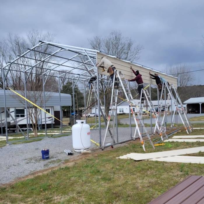 Pritchard 22x40x14 Camper Carport