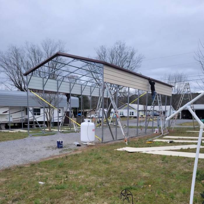 Pritchard 22x40x14 Camper Carport